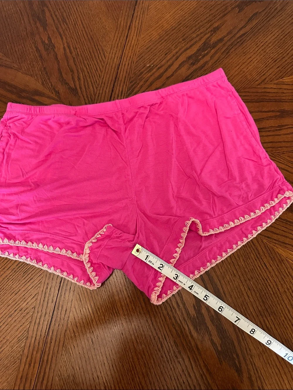 Classic Short Sleeve Pink Pajama Set with Contrast Trim